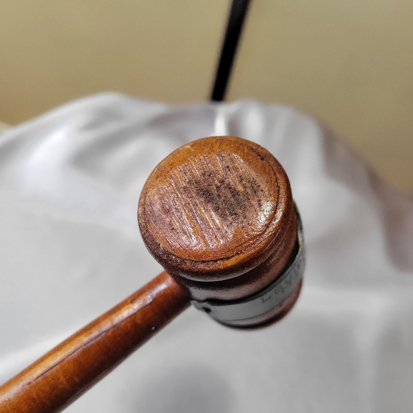 Circa "1940" Gavel Hammer Light Wood Judge Auctioneer Politician 9” L Engraved - Picture 3 of 12